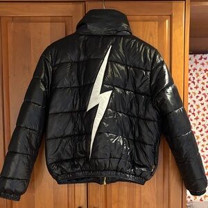 Aviator Nation bolt puffer jacket